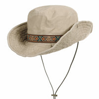 Boonie Bush Hat Aztec Pattern Wide Brim Side Snap