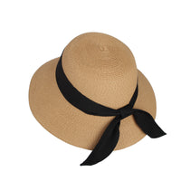 Floppy Summer Beach Sun Hat Paper Straw Ribbon Banded