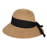 Floppy Summer Beach Sun Hat Paper Straw Ribbon Banded KR91202