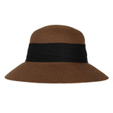 Floppy Summer Beach Sun Hat Paper Straw Ribbon Banded KR91202