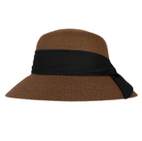 Floppy Summer Beach Sun Hat Paper Straw Ribbon Banded KR91202