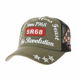 Baseball Cap Vintage Meshed Cotton Star Embroidery Hat For Men