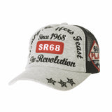 Baseball Cap Vintage Meshed Cotton Star Embroidery Hat For Men