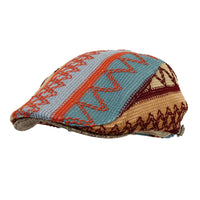 Aztec Tribal Pattern Knitted Newsboy Hat Flat Cap