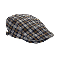 Winter Wool Tartan Check Gatsby Ivy Flat Cap Adjustable Newsboy Hat LD31459