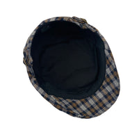 Winter Wool Tartan Check Gatsby Ivy Flat Cap Adjustable Newsboy Hat LD31459