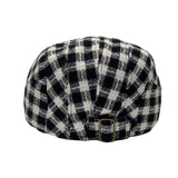 Plaid Check Newsboy Hat Men Adjustable Wool Flat Cap LD31460