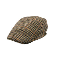 Houndstooth Plaid Check Pattern Newsboy Hat Wool Adjustable Flat Cap