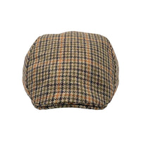 Houndstooth Plaid Check Pattern Newsboy Hat Wool Adjustable Flat Cap LD31461
