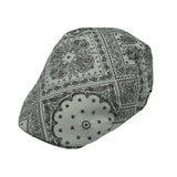 Cotton Paisley Print Cashew Flower Pattern Newsboy Hat Adjustable Flat Cap