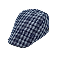 Cotton Newsboy Hat Gatsby Ivy Flat Cap Tartan Check Adjustable LD31513