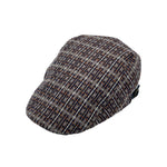 Check Pattern Wool Newsboy Cap Flat Cap Ivy Gatsby Golf Cabbie Hat Adjustable Hunting Hat
