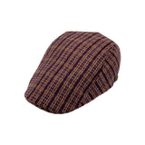 Check Pattern Wool Newsboy Cap Flat Cap Ivy Gatsby Golf Cabbie Hat Adjustable Hunting Hat LD31551