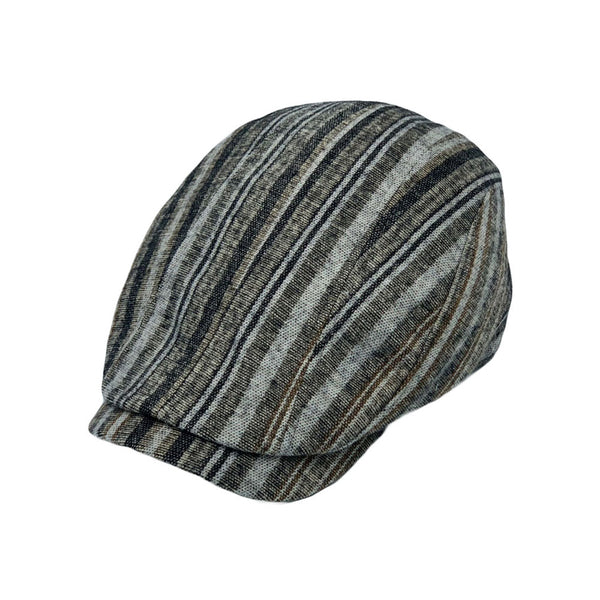 Stripe Ivy Gatsby Hats - Newsboy Cabbie Cap - Hunting Driving Golf Adjustable
