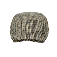 Wool Plaid Check Newsboy Cap - Ivy Gatsby Cabbie Hat - Winter Golf Driving Cap LD31577
