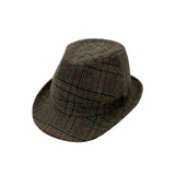 Tartan Plaid Check Pattern Fedora Hat Wool Classic Trilby