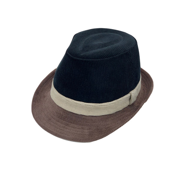 Corduroy Fedora Hat Band Trilby Soft Winter Short Brim Cap