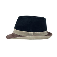 Corduroy Fedora Hat Band Trilby Soft Winter Short Brim Cap LD61542