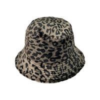 Leopard Soft Plush Winter Bucket Hat Fluffy Fashion Cap LDB1471