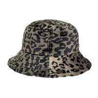 Leopard Soft Plush Winter Bucket Hat Fluffy Fashion Cap LDB1471