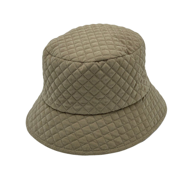 Winter Quilted Bucket Hat - Warm Foldable Fisherman Sun Cap Unisex Outdoor Travel