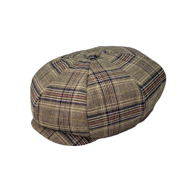 Tartan Plaid Glen Check Baker Boy Flat Cap Beret Newsboy Hat