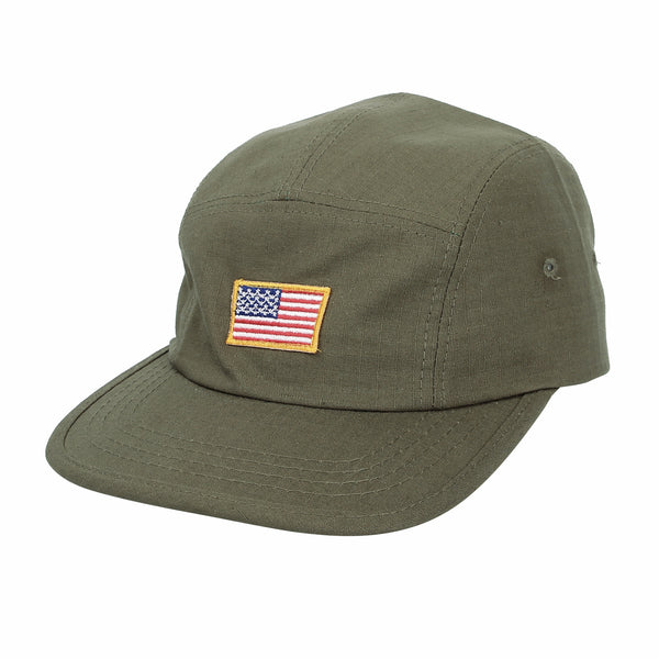 Jockey Flat Bill Cap US American Flag 5 Panel Hat MU21161