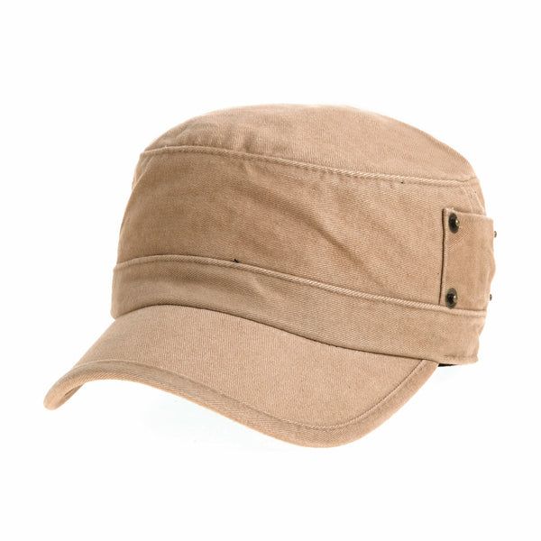 Cadet Cap Cotton Vintage Hat Side Revets