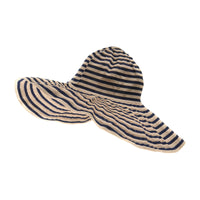 Women Foldable Light Swirl Striped Floppy Hat Beach Cap NC9718