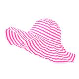 Women Foldable Light Swirl Striped Floppy Hat Beach Cap NC9718