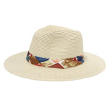 Paperstraw Fedora Panama Sun Summer Beach Hat Banded