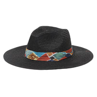Paperstraw Fedora Panama Sun Summer Beach Hat Banded QZN0057
