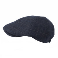 Ivy Flat Cap Lattice Plaid Check Cotton Newsboy Hat SL31121