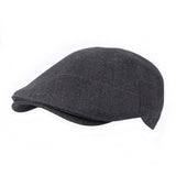 Ivy Flat Cap Lattice Plaid Check Cotton Newsboy Hat SL31121