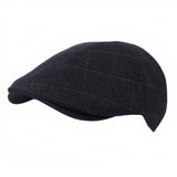 Ivy Flat Cap Lattice Plaid Check Cotton Newsboy Hat SL31121