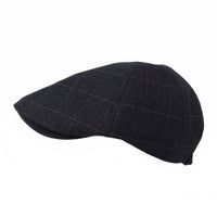 Ivy Flat Cap Lattice Plaid Check Cotton Newsboy Hat SL31121