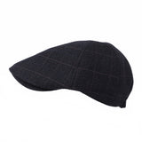 Ivy Flat Cap Lattice Plaid Check Cotton Newsboy Hat SL31121