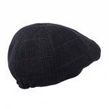Ivy Flat Cap Lattice Plaid Check Cotton Newsboy Hat SL31121