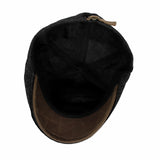 Newsboy Hat Faux Leather Brim Adjustable Flat Cap SL31273