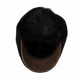 Basic Newsboy Hat Faux Leather Brim Adjustable Flat Cap SL31274