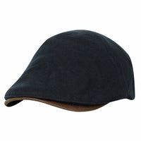 Basic Newsboy Hat Faux Leather Brim Adjustable Flat Cap SL31274