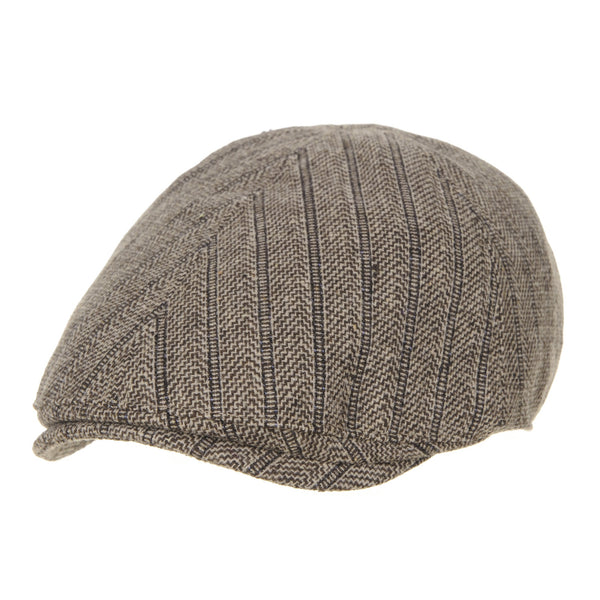 Flat Cap Wool Herringbone Vintage Newsboy Ivy Hat
