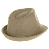 Wool Felt Fedora Hat Simple Classic Monochrome Band SL6449