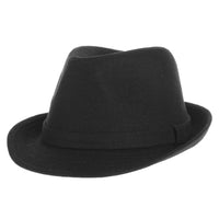 Wool Felt Fedora Hat Simple Classic Monochrome Band SL6449