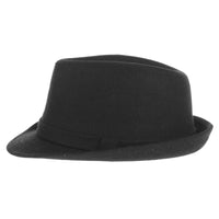 Wool Felt Fedora Hat Simple Classic Monochrome Band SL6449