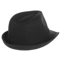 Wool Felt Fedora Hat Simple Classic Monochrome Band SL6449
