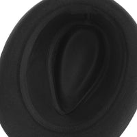 Wool Felt Fedora Hat Simple Classic Monochrome Band SL6449