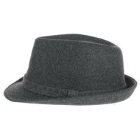 Wool Felt Fedora Hat Simple Classic Monochrome Band SL6449