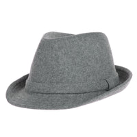 Wool Felt Fedora Hat Simple Classic Monochrome Band SL6449