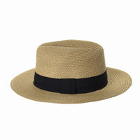 Fedora Panama Hat Black Banded Wide Brim Cool Summer SL6690